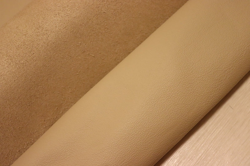 ds28円！[ベージュ]新入荷 イタリアンレザー 牛革 クロム革 弱シュリンク加工 275ds