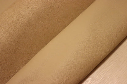 ds28円！[ベージュ]新入荷 イタリアンレザー 牛革 クロム革 弱シュリンク加工 275ds