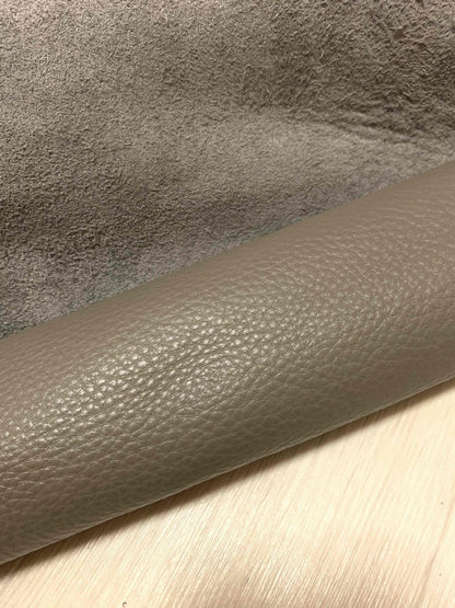 ds28円！[グレー系]新入荷 イタリアンレザー 牛革 クロム革 シュリンク加工 ディア調 276ds