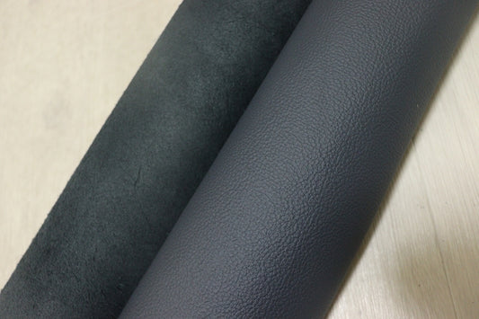 ds28円！[ネイビー]新入荷 イタリアンレザー 牛革 クロム革 シボ型押し 285ds