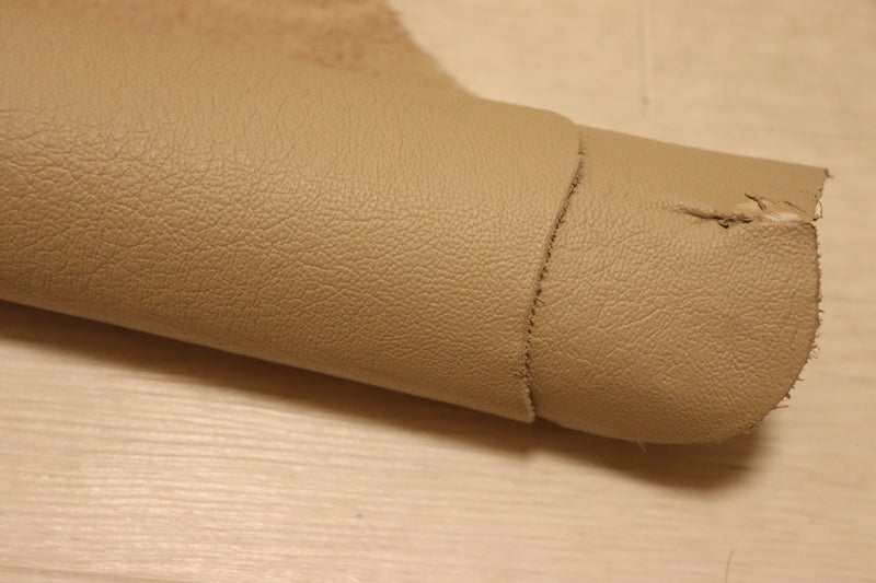 ds28円！[ベージュ]新入荷 イタリアンレザー 牛革 クロム革 弱シュリンク加工 312ds