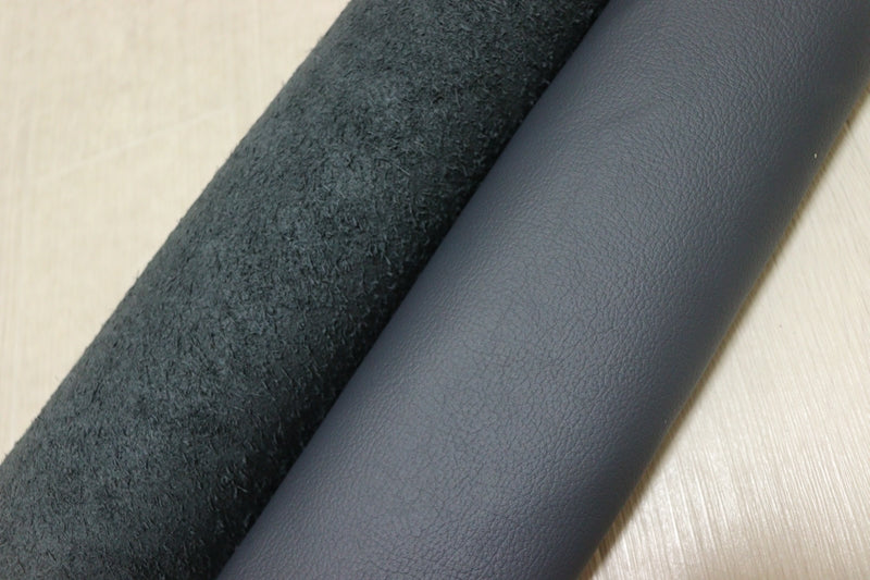 ds28円！[ネイビー]新入荷 イタリアンレザー 牛革 クロム革 シュリンク加工 372ds