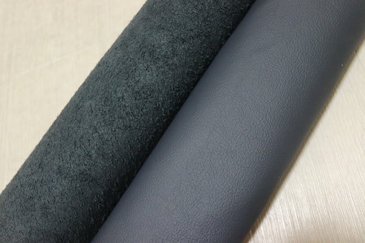 ds28円！[ネイビー]新入荷 イタリアンレザー 牛革 クロム革 シュリンク加工 372ds