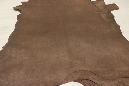 ds28円！[ブロンズ]新入荷 インポートレザー ヤギ革 クロム革 エンボス加工 40ds