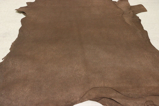 ds28円！[ブロンズ]新入荷 インポートレザー ヤギ革 クロム革 エンボス加工 42ds