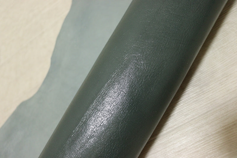 ds28円！[グリーン]新入荷 インポートレザー ヤギ革 クロム革 アニリン仕上げ 43ds