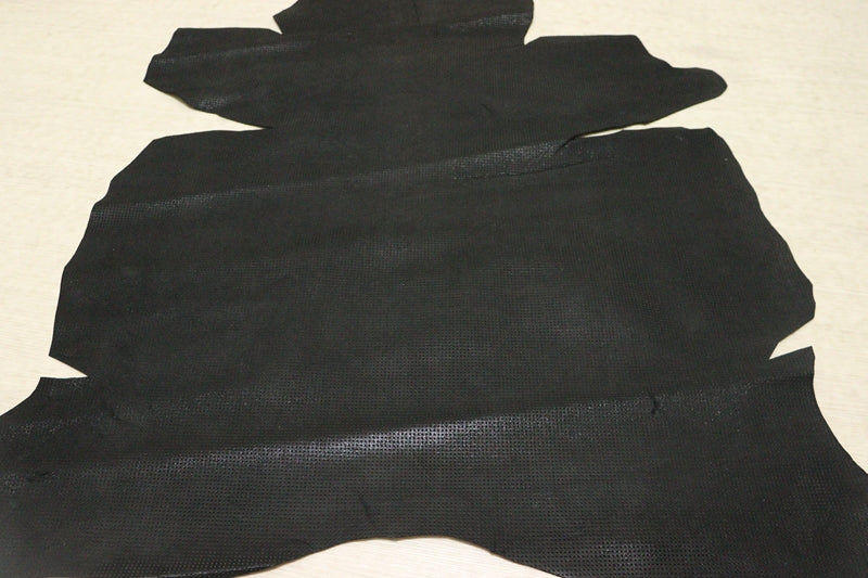 ds28円！[ブラック]新入荷 国産 ヤギ革 クロム革 パンチ型押し 45ds