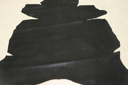 ds28円！[ブラック]新入荷 国産 ヤギ革 クロム革 パンチ型押し 45ds