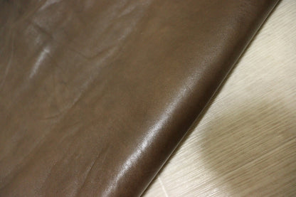 ds28円！[チョコブラウン]新入荷 国産 ひつじ革 クロム革 ナッパスムース 55ds