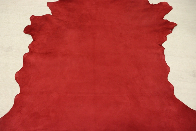 ds28円！[レッド]新入荷 国産 ひつじ革 クロム革 シルキースウェード 57ds