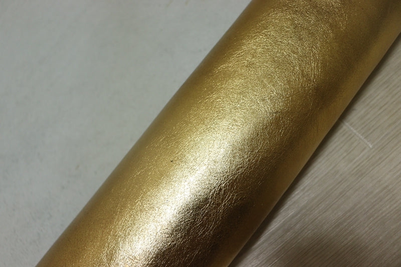 ds28円！[ゴールド]新入荷 国産 牛革 クロム革 箔貼り加工 60ds