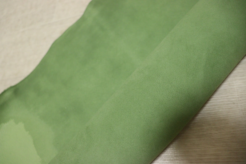 ds28円！[グリーン]新入荷 国産 ひつじ革 クロム革 シルキースウェード 60ds