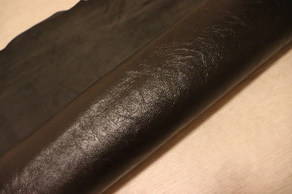 ds28円！[ダークブラウン]新入荷 国産 ヤギ革 クロム革 絞り加工 61ds