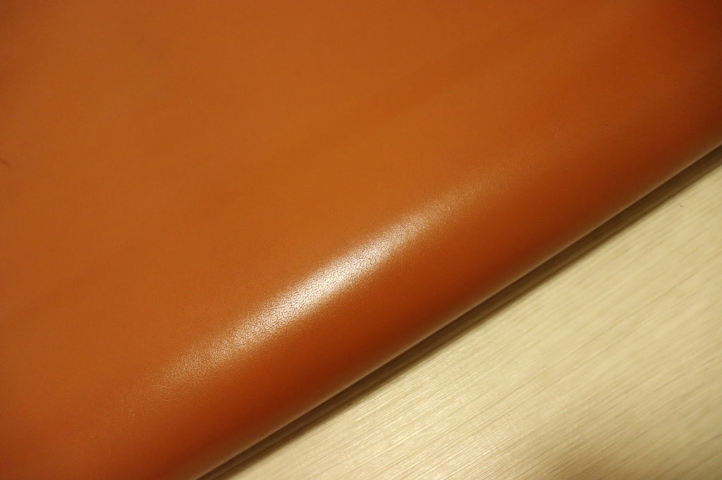ds28円！[オレンジキャメル]新入荷 国産 ひつじ革 クロム革 スムース加工 62ds