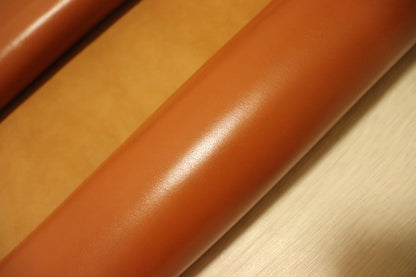 ds28円！[オレンジキャメル]新入荷 国産 ひつじ革 クロム革 スムース加工 62ds