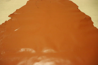 ds28円！[オレンジキャメル]新入荷 国産 ひつじ革 クロム革 スムース加工 62ds