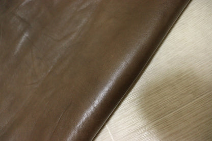 ds28円！[チョコブラウン]新入荷 国産 ひつじ革 クロム革 ナッパスムース 64ds