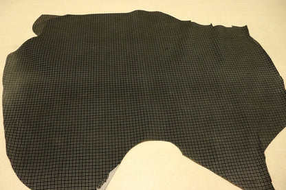 ds28円！[グレー]新入荷 国産 豚革 クロム革 チェック柄プリント 70ds