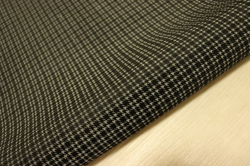 ds28円！[グレー]新入荷 国産 豚革 クロム革 チェック柄プリント 70ds