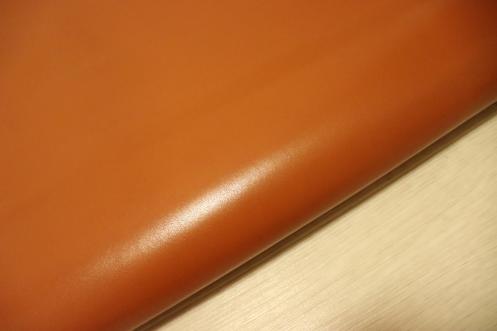 ds28円！[オレンジキャメル]新入荷 国産 ひつじ革 クロム革 スムース加工 70ds