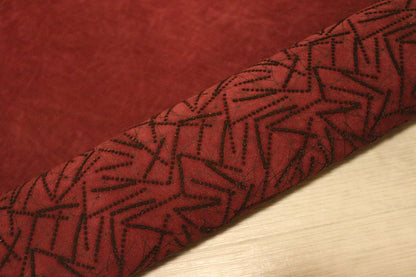 ds28円！[ワインレッド]新入荷 イタリアンレザー 牛革 クロム革 プリント加工 73ds