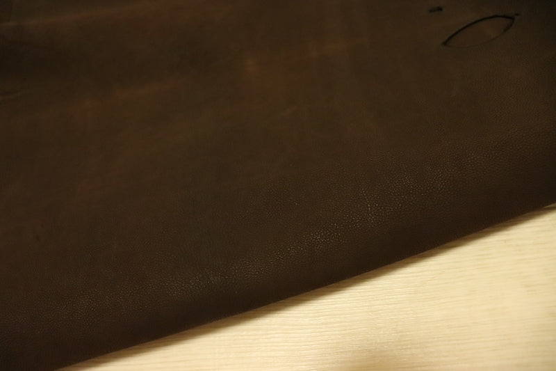 ds28円！[こげ茶]新入荷 インポートレザー ヤギ革 クロム革 吟すり加工 