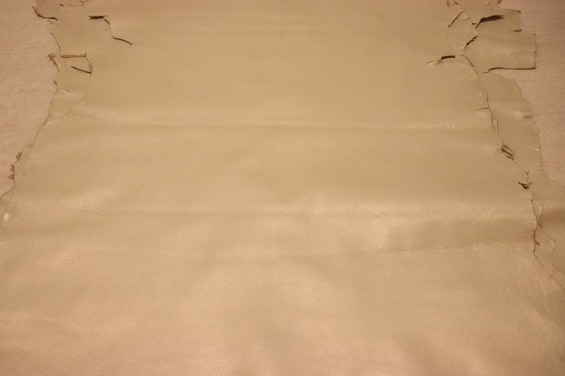 ds28円！[パールベージュ]新入荷 イタリアンレザー ヤギ革 クロム革 シボ型押し 76ds