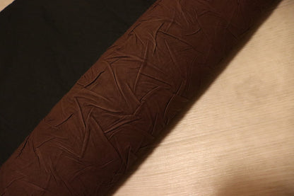 ds28円！[チョコブラウン]新入荷 国産 豚革 クロム革 絞り加工 スウェード 82ds