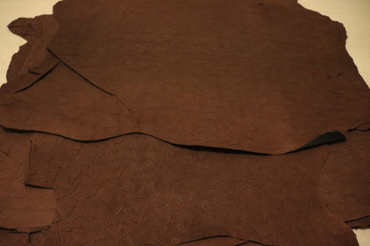 ds28円！[チョコブラウン]新入荷 国産 豚革 クロム革 絞り加工 スウェード 82ds