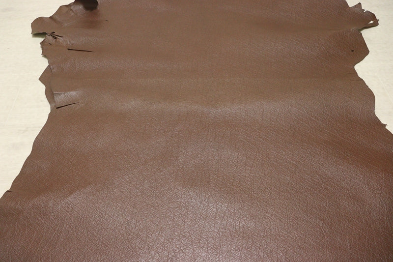 ds28円！[ブラウン]新入荷 国産 ヤギ革 クロム革 顔料仕上げ エレファント型押し 83ds