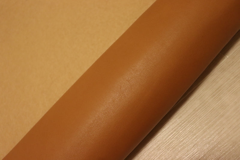 ds28円！[キャメル]新入荷 イタリアンレザー 豚革 クロム革 裏地貼り 87ds