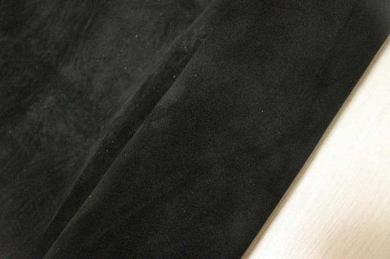 ds28円！[ブラック]新入荷 イタリアンレザー 牛革 クロム革 カーフベロア 87ds