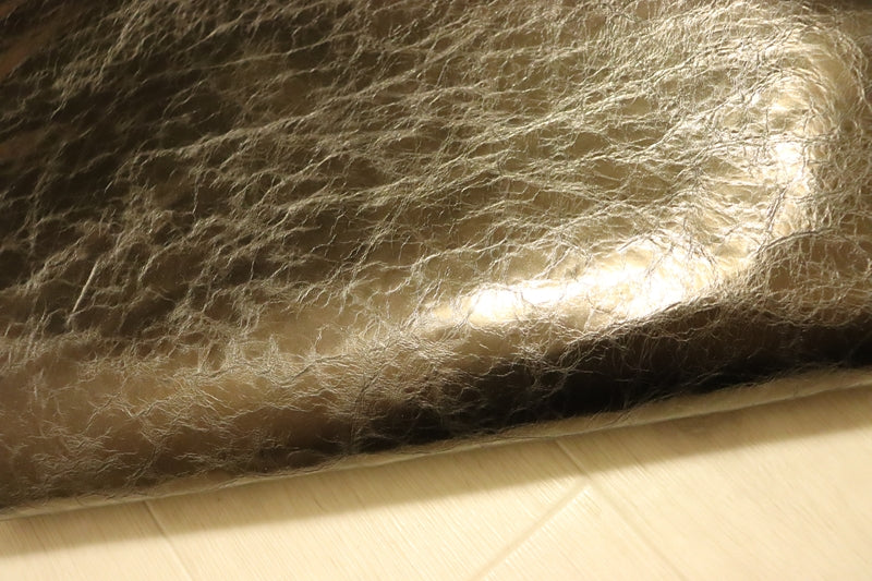 ds28円！[ブロンズ系]新入荷 イタリアンレザー 牛革 クロム革 クラッキング加工 97ds