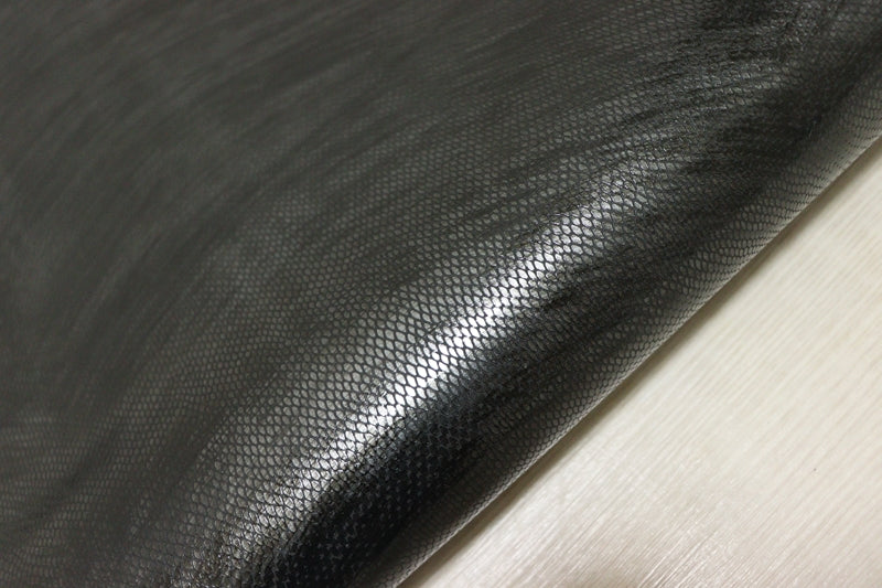 ds30円！[ブラック]新入荷 国産 牛革 クロム革 エナメル プリント 107ds