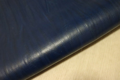 ds30円！[サファイア]味わい系の作品に バングラディシュレザー 牛革 ヌメ革 絞り加工 アニリン仕上げ 111ds