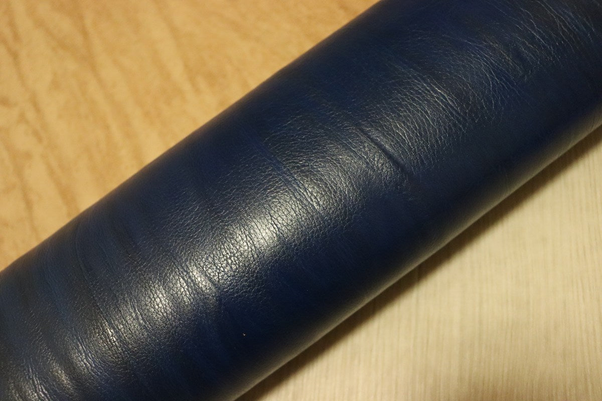 ds30円！[サファイア]味わい系の作品に バングラディシュレザー 牛革 ヌメ革 絞り加工 アニリン仕上げ 111ds