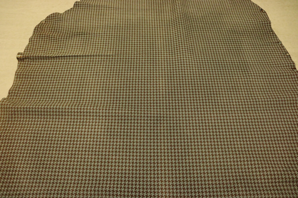 ds30円！[ライトブルー]新入荷 国産 豚革 クロム革 千鳥柄プリント 117ds