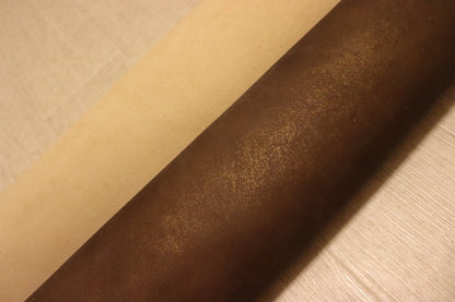 ds30円！[ブロンズ系]新入荷 イタリアンレザー 牛革 クロム革 顔料仕上げ 158ds