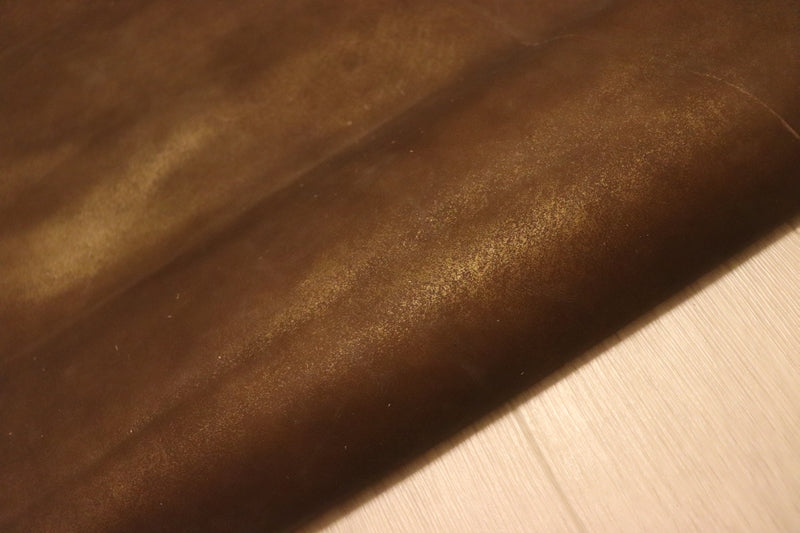 ds30円！[ブロンズ系]新入荷 イタリアンレザー 牛革 クロム革 顔料仕上げ 160ds