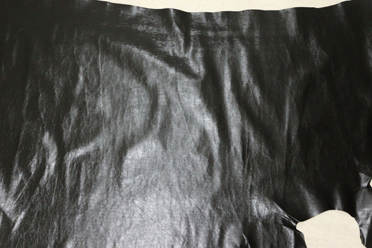 ds30円！[ブラック]新入荷 イタリアンレザー 牛革 クロム革 カゼイン仕上げ 177ds