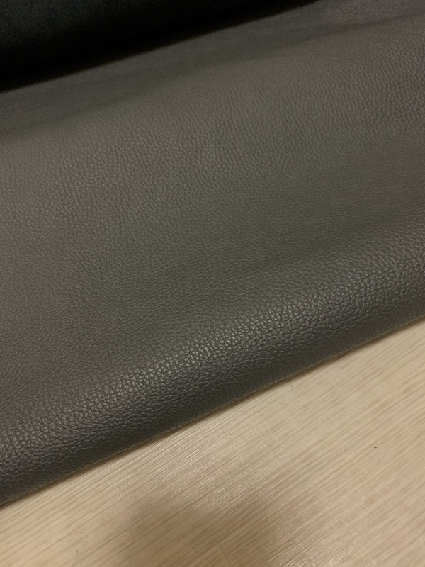 ds30円！[アッシュグレー]新入荷 イタリアンレザー 牛革 クロム革 シボ型押し もちもち 224ds