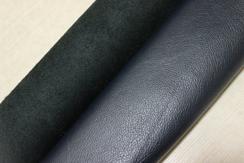 ds30円！[ネイビー]新入荷 イタリアンレザー 牛革 クロム革 シュリンク加工 230ds