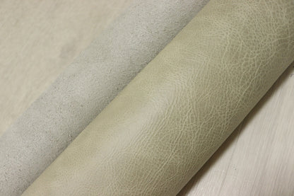 ds30円！[ベージュ]新入荷 イタリアンレザー 牛革 クロム革 シュリンク加工 アンチック加工 242ds