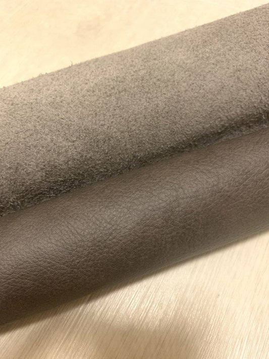 ds30円！[チャコールグレー]新入荷 イタリアンレザー 牛革 クロム革 ムラ染め シュリンク加工 249ds