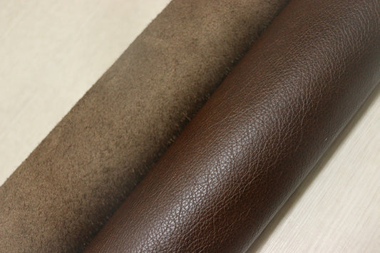 ds30円！[ヴィンテージブラウン]新入荷 イタリアンレザー 牛革 クロム革 シュリンク加工 255ds