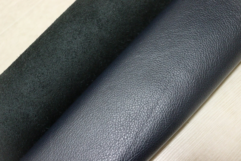 ds30円！[ネイビー]新入荷 イタリアンレザー 牛革 クロム革 シュリンク加工 270ds