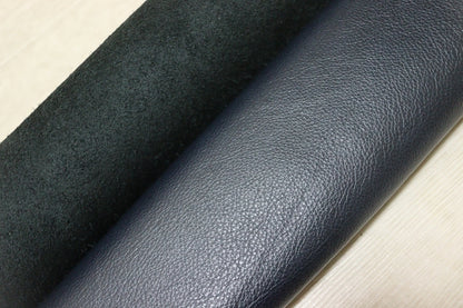 ds30円！[ネイビー]新入荷 イタリアンレザー 牛革 クロム革 シュリンク加工 270ds