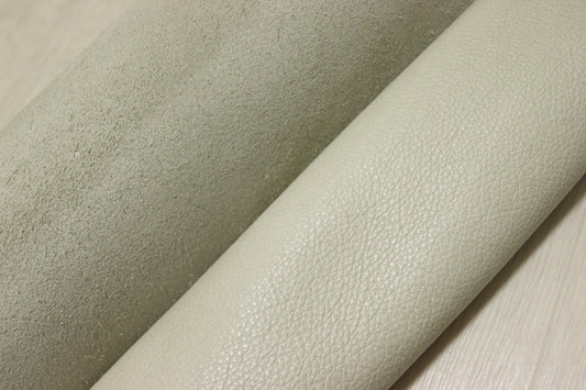 ds30円！[くすみアイボリー]新入荷 イタリアンレザー 牛革 クロム革 スムース加工 276ds