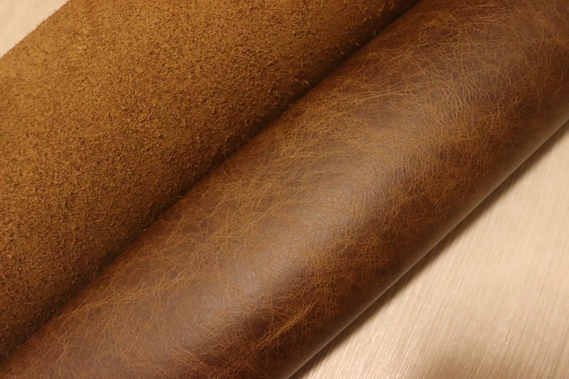 ds30円！[ブラウン]新入荷 イタリアンレザー 牛革 クロム革 プルアップ加工 279ds