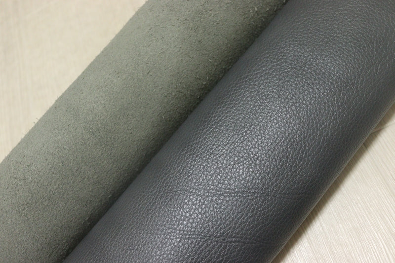 ds30円！[ブルーグレー]新入荷 イタリアンレザー 牛革 クロム革 シュリンク加工 アンチック 280ds